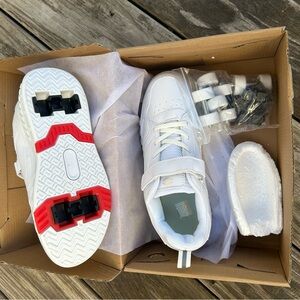 Phteer White Shoes with Wheels